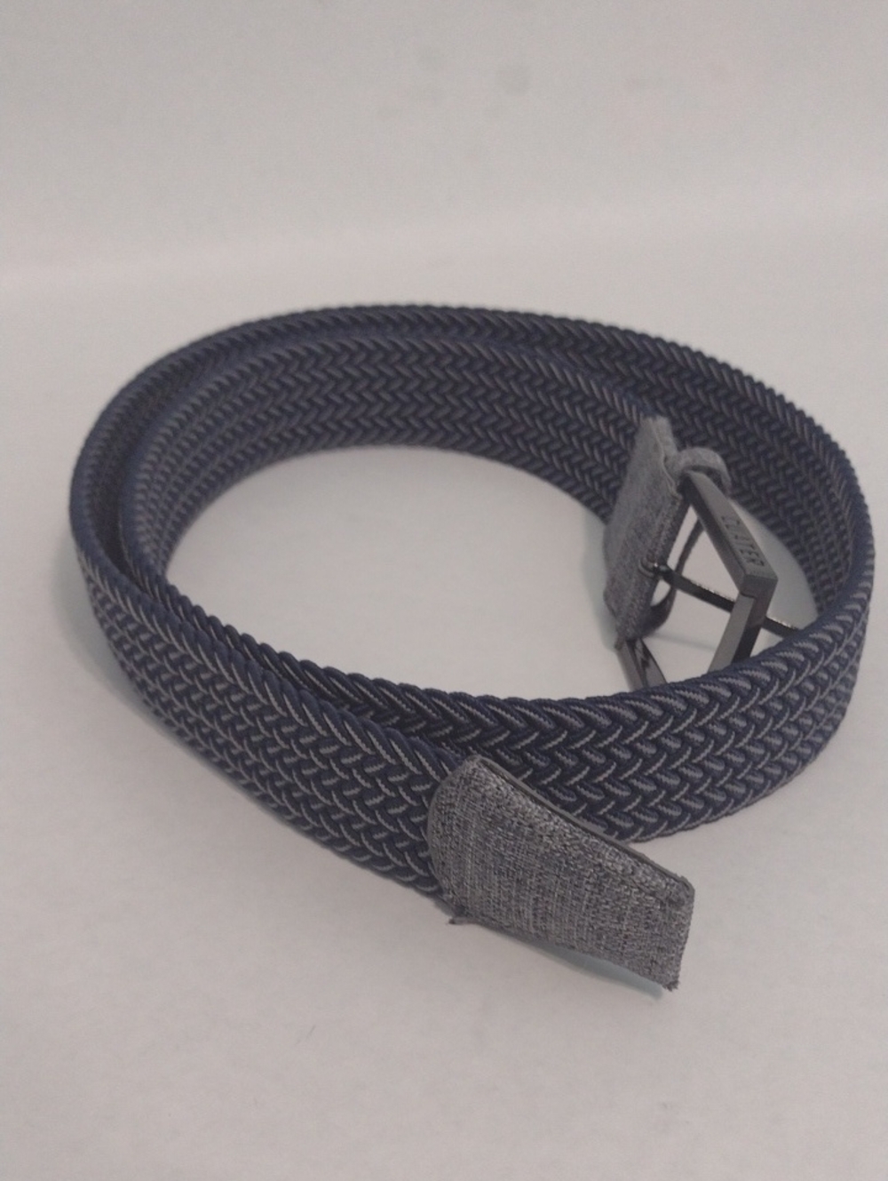 Cuater Men's Stretch Woven Navy And Gray Belt (J1020)